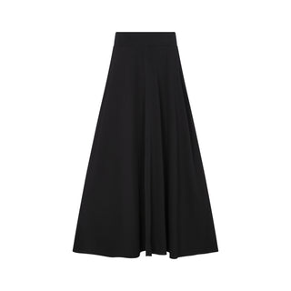 Black Maxi Skirt with Front Vein