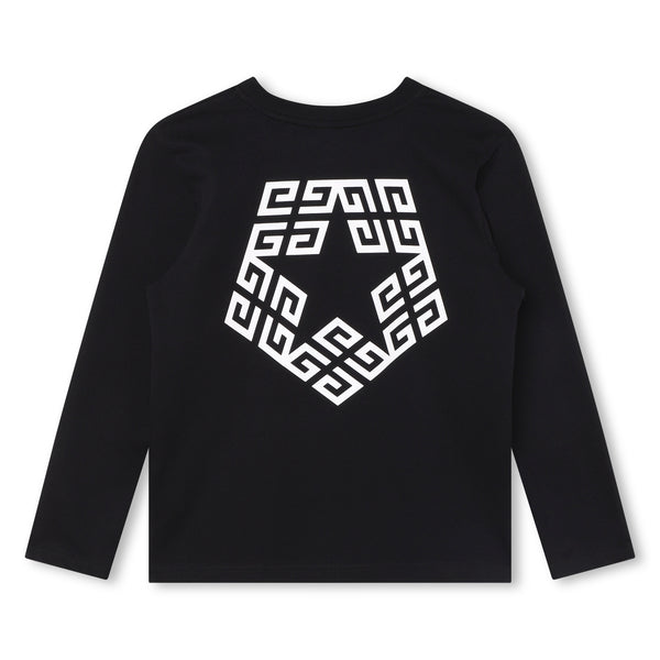 Black and White Large Logo Tee