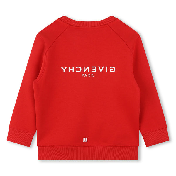 Red Logo Pullover Sweatshirt