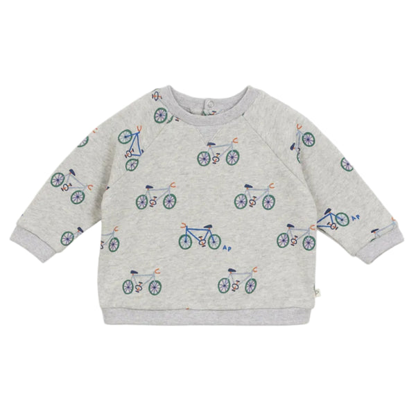 Baby Grey Bicycle Crewneck