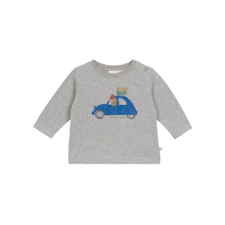 Baby Heather Grey Car Long Sleeve Tee