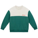 Green Two Tone Fleece Crewneck