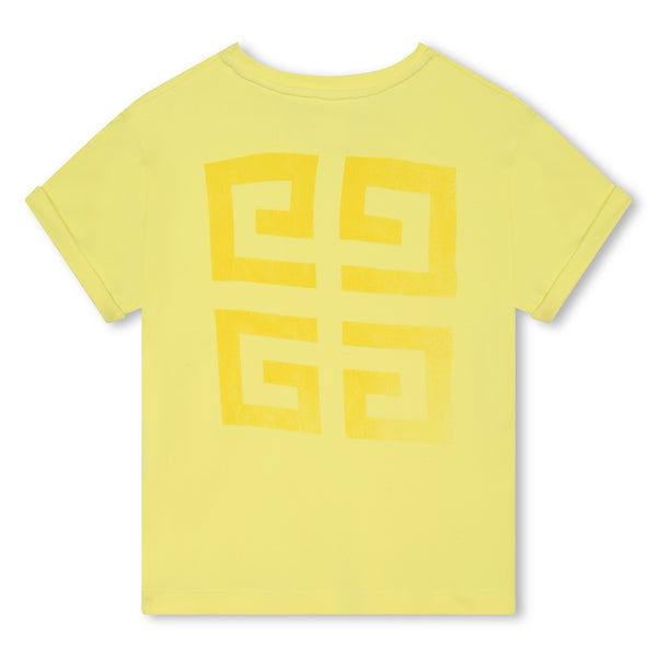 Yellow Mini Me Faded Logo Short Sleeve Tee