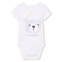 White Baby Teddy Bear Design Bodysuit 2 Pack