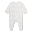 White with Grey Design Baby Footie