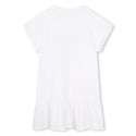 White Denim Logo Short Sleeve Dress