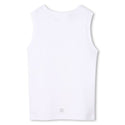 White Printed Logo Tank Top