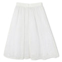 White Logo Band Midi Skirt