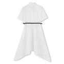 White Mini Me Belted Logo Maxi Dress