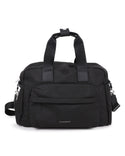 Black Canvas Logo Diaper Bag