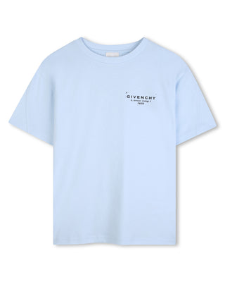 Pale Blue Logo Back Tee