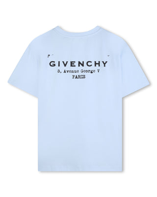 Pale Blue Logo Back Tee