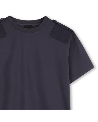 Dark Grey Epaulette Tee