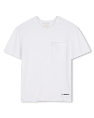 White Pocket Logo Knit Tee