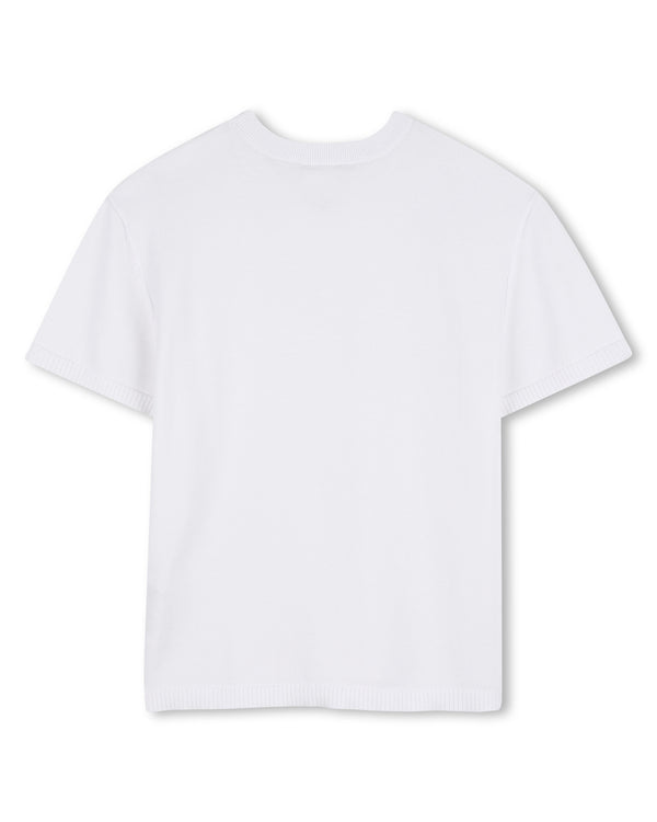 White Pocket Logo Knit Tee
