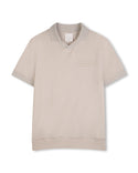 Oatmeal Heathered Logo Polo