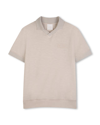 Oatmeal Heathered Logo Polo