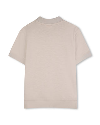 Oatmeal Heathered Logo Polo