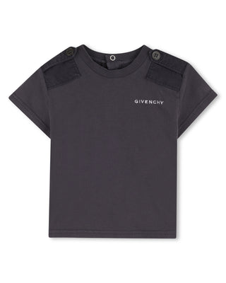 Dark Grey Baby Epaulette Tee