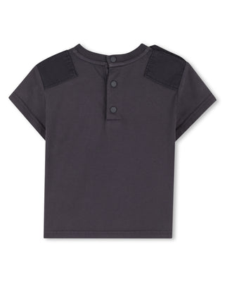 Dark Grey Baby Epaulette Tee