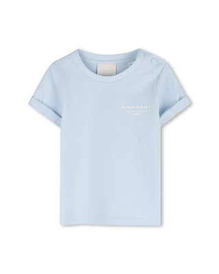 Pale Blue Baby Logo Back Tee