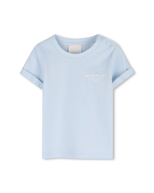 Pale Blue Baby Logo Back Tee