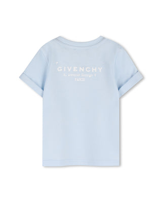 Pale Blue Baby Logo Back Tee