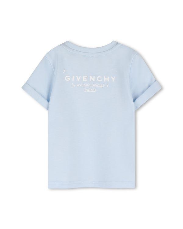 Pale Blue Baby Logo Back Tee