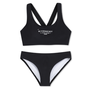 Black Logo Two Piece Swimsuit