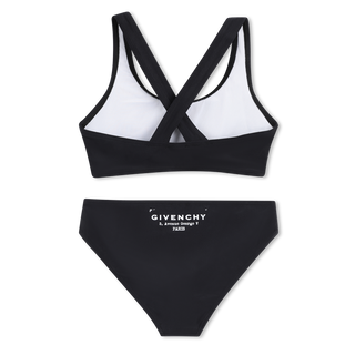 Black Logo Two Piece Swimsuit