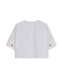 White Button Poplin Shirt