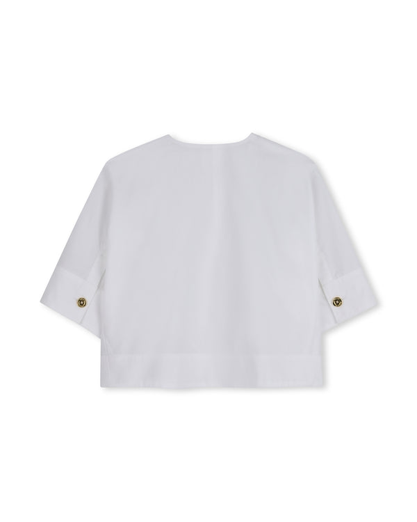 White Button Poplin Shirt