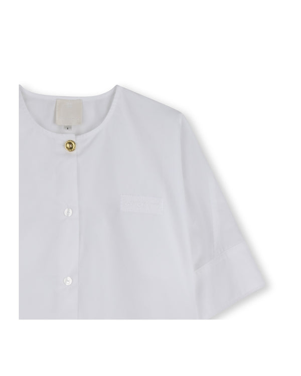White Button Poplin Shirt