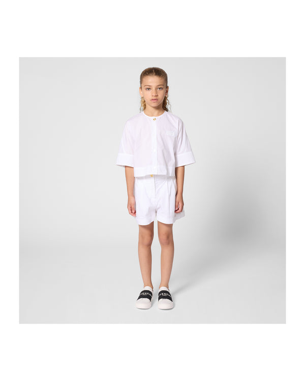 White Button Poplin Shirt