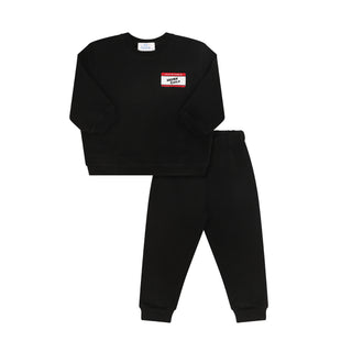 Black Hello Sweatsuit