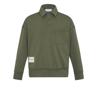 Green Classic Long Sleeve Polo