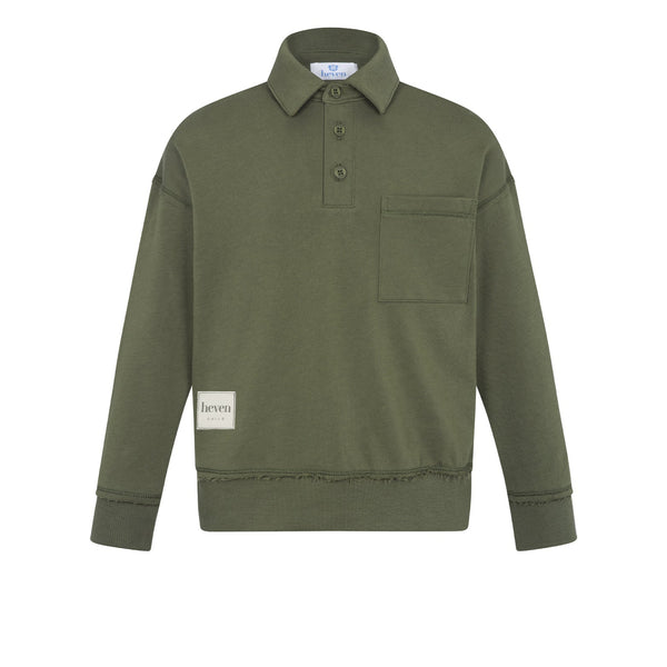 Green Classic Long Sleeve Polo