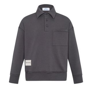 Grey Long Sleeve Polo