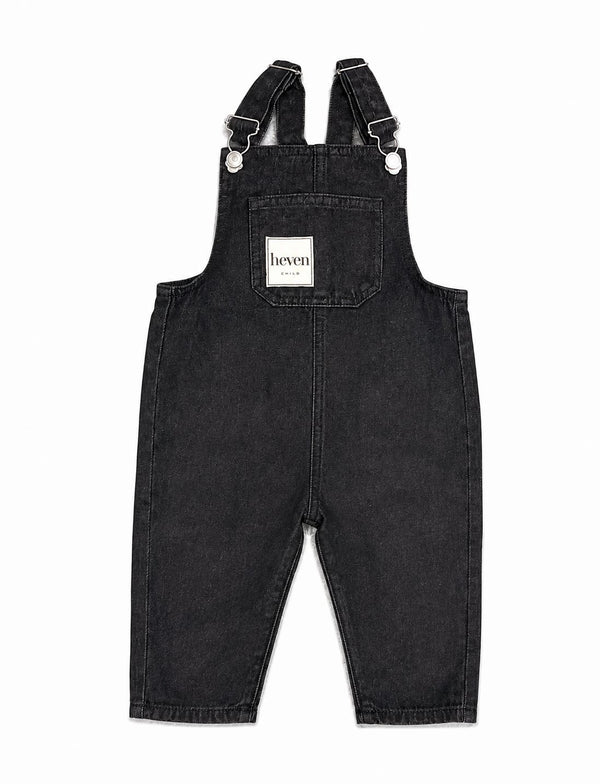Black Denim Overalls