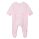 Baby Pink Textured Logo Footie Gift Set