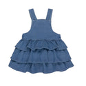 Denim Blue Huxbear Knit Denim Frill Overall Dress