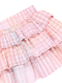 Multicolor Baby Rainbow Check Frill Skirt