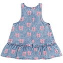 Blue Denim Dreamy Cherry Pinafore Dress