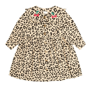 Leopard Cherry Collar Dress