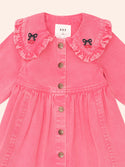 Pink Vintage Cherry Collar Dress