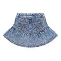 Blue Denim Dreamy Tiered Skirt