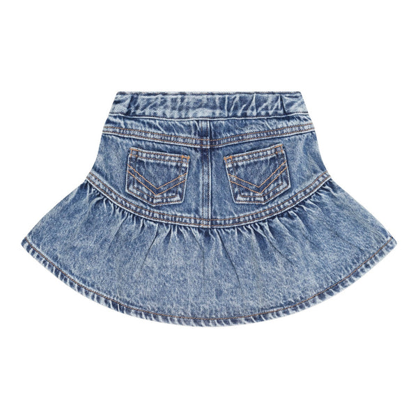 Blue Denim Dreamy Tiered Skirt