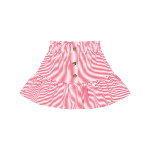 Pink Classic Stripe Yoke Skirt