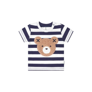 Navy and White Furry Hux Striped Tee