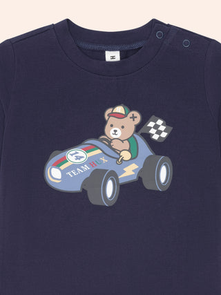 Navy Vroom Vroom Hux Long Sleeve Tee